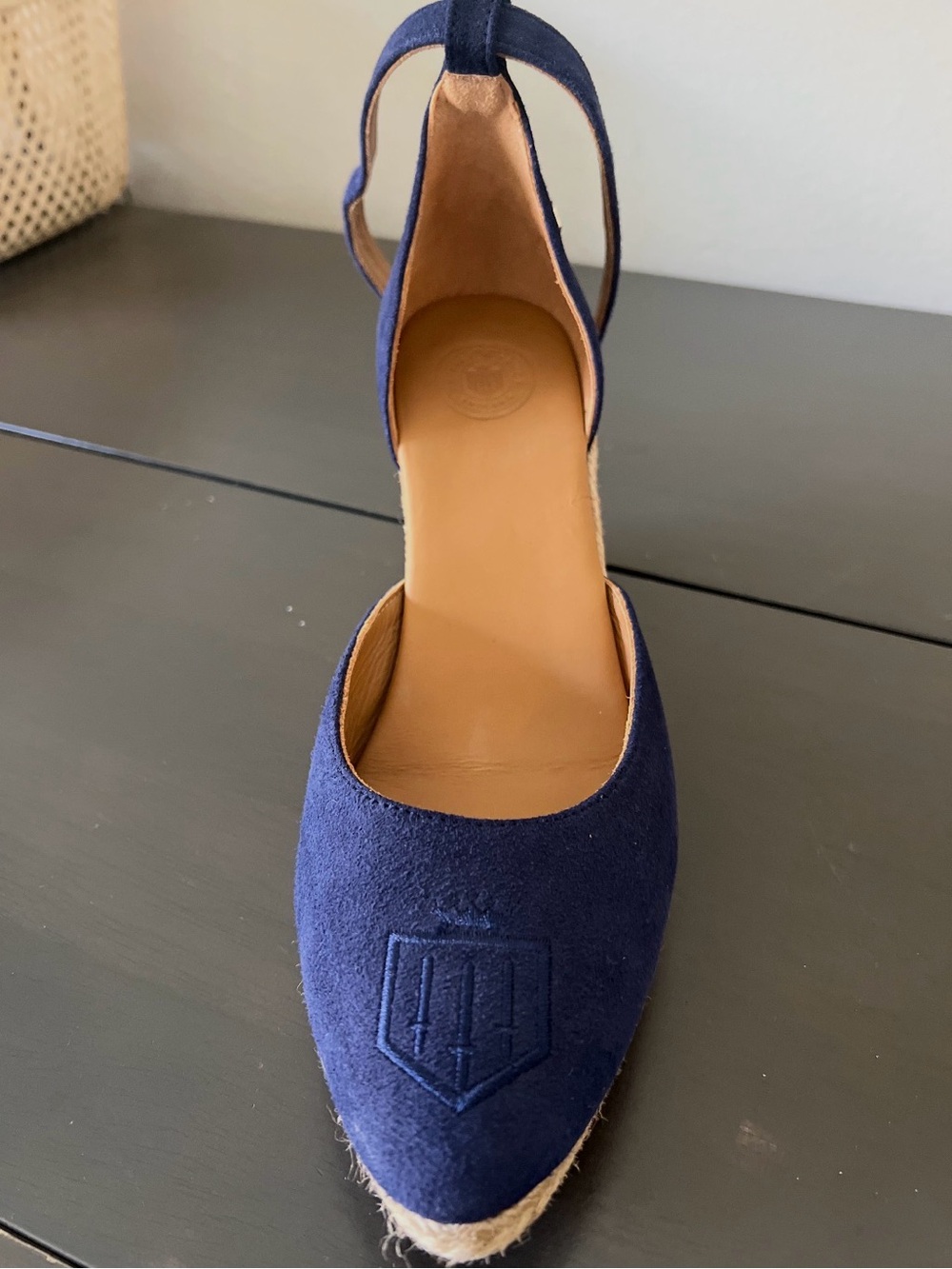 Fairfax & Favor Monaco Navy Blue Wedge - Picture 4 of 6